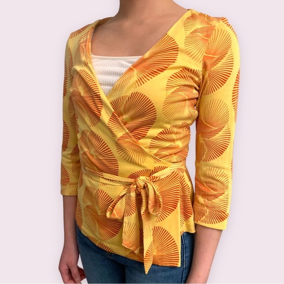 Y2K vtg Diane von furstenberg DVF jill wrap top - Picture 2 of 6